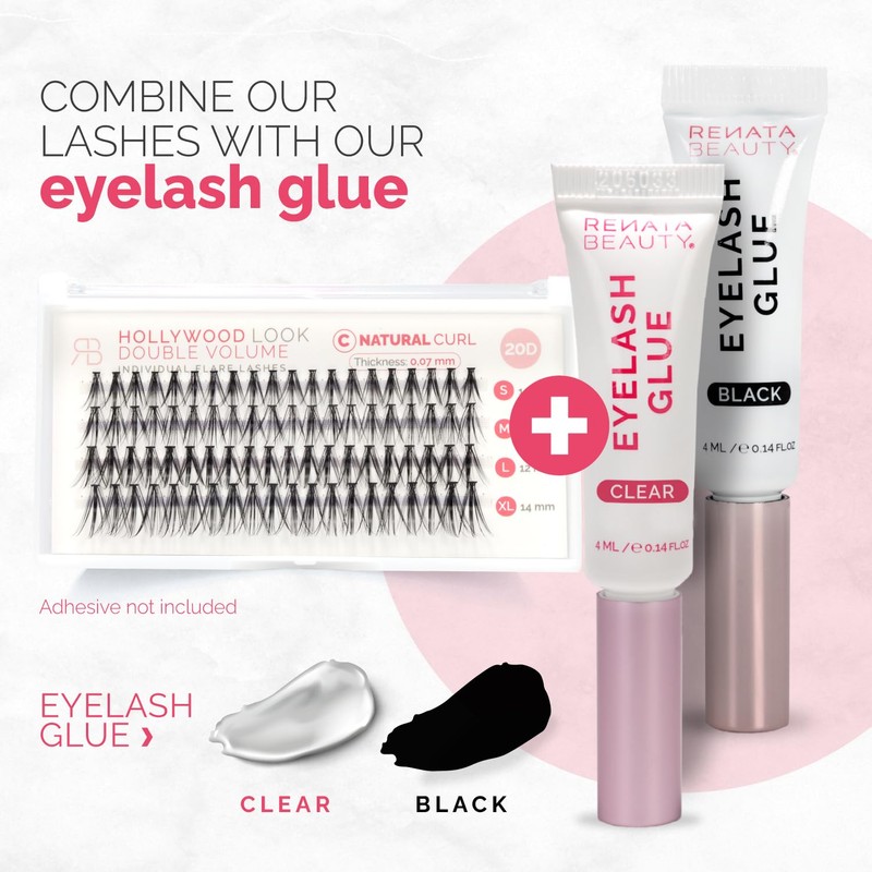 Renata Beauty 20D DOUBLE Volume Fake Lashes Eyelash Extensions -