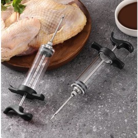 waloo Food Marinade Meat Injector Flavor Syringe, Beef, Poultry, Turkey, Chicken, BBQ