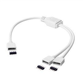 euroharry LED Strip Connector LED Strip Extension LED Strip Corner Connector LED Strip Mounting Clips for 10 mm 4-Pin RGB 5050 LED Strip (2 m LED Light Connection Kit)