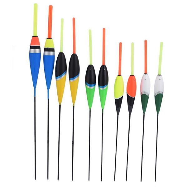 VGEBY Fishing Back and Forth Movement, Colourful Float 10 Pieces