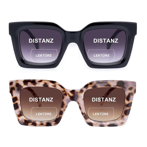 SKYWAY Pack of 2 Bifocal Reading Sunglasses for Men and