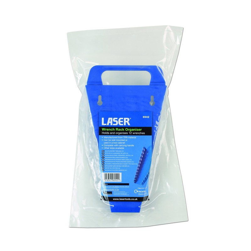 Laser 6942 Spanner Rack Organiser, 12 Spanners