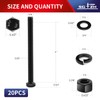 1/4-20 x 6 Hex Head Screw Bolt, Nuts, Flat &