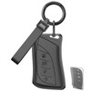 for Lexus Key Fob Cover, Premium Aluminum and Leather Protector