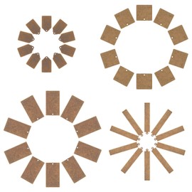 SUNNYCLUE 1 Box 40Pcs 4 Styles Blank Stamping Charms Metal Tags Rectangle Square Brass Engraving Blanks Pendants for Jewelry Metal Stamping Tags, Antique Bronze