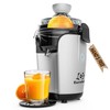 Eurolux Hands-Free Electric Citrus Juicer Machine, Orange Lime Grapefruit Lemon