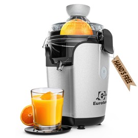Eurolux Hands-Free Electric Citrus Juicer Machine, Orange Lime Grapefruit Lemon Squeezer, Easy to Clean.