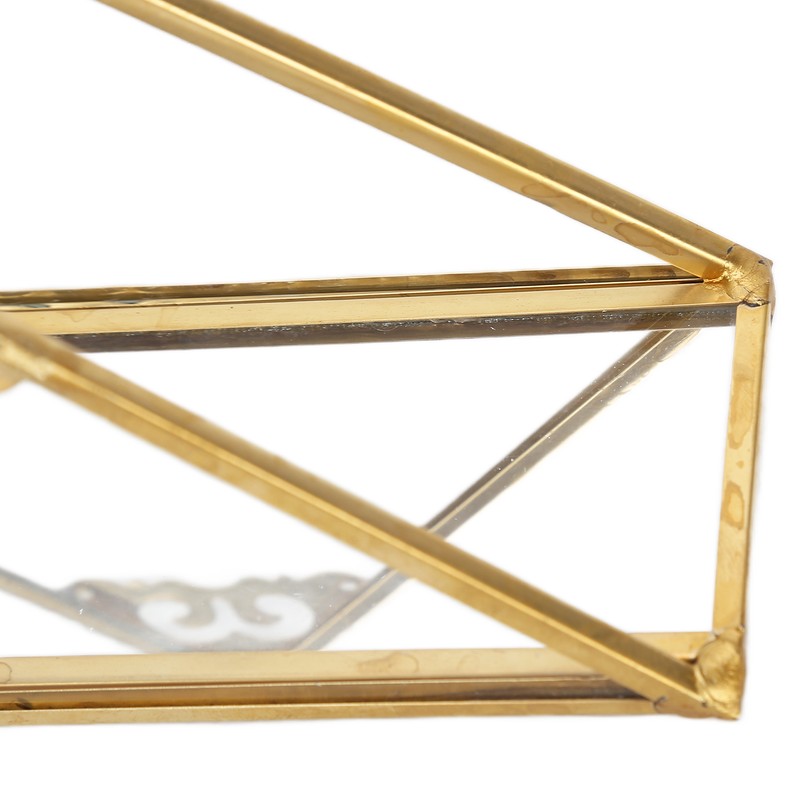 Mirror Jewelry Tray Glass Perfume Storage Tray Jewelry Plate Golden