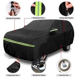 Waterproof Car Covers Replace for 2009-2025 Land Rover Range Rover SWB, 6 Layers All Weather Car Cover with Zipper Door & Windproof Bands for Snow Rain Dust Protection