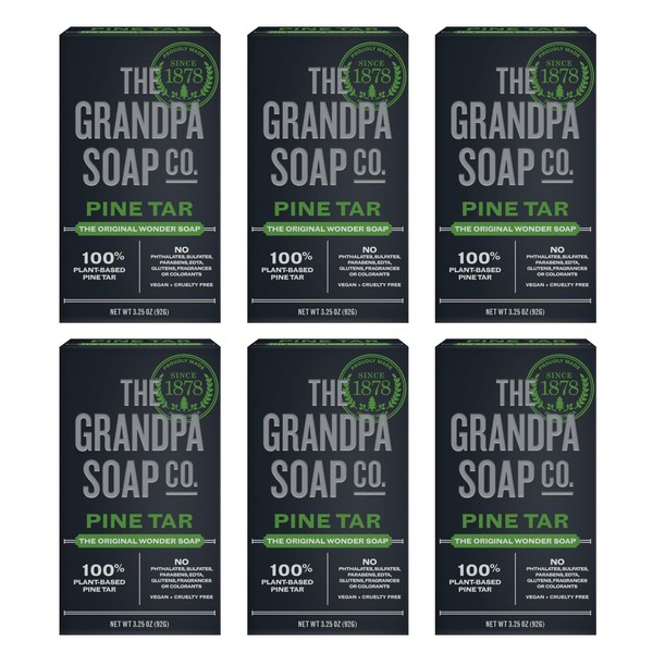 The Grandpa Soap Company Pine Tar Bar Soap for Men-