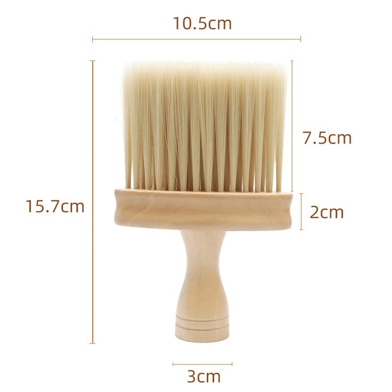 Hair Cutting Brush Professional Hairdressing/Barber Wooden Neck Brush - Soft