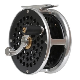 Vintage Classic Fly Fishing Reel,Right/Left Handle Position, Fly Reel (Black, 5/6 wt)