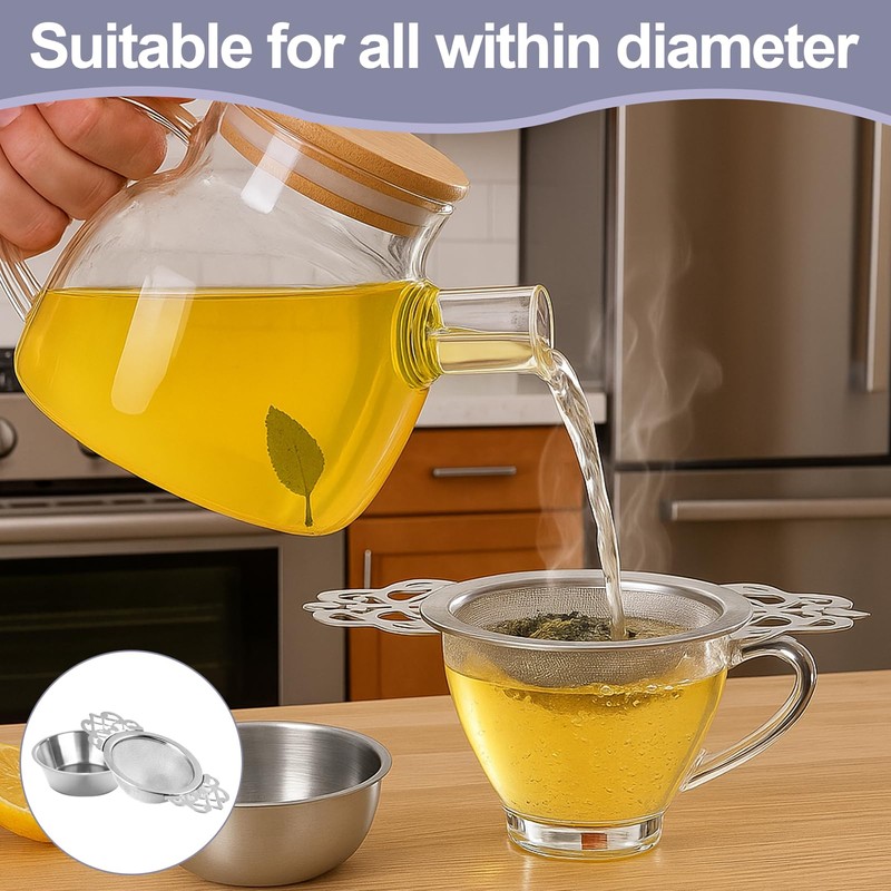 2 PCS Unusual Tea Strainers for Loose Tea with Drip