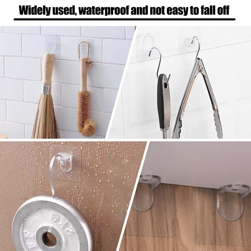 AccEncyc Adhesive Shelf Bracket 2.8" Punch Free Shelf Support Pegs