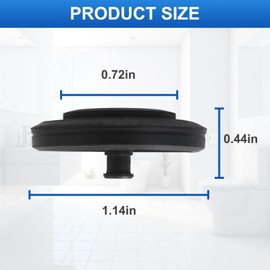 (2 Pack) Toilet Fill Valve Seal Compatible with Kohler 83143 & Fluidmaster 400A - Black Replacement Diaphragm Washer - Replaces Part 242, 747