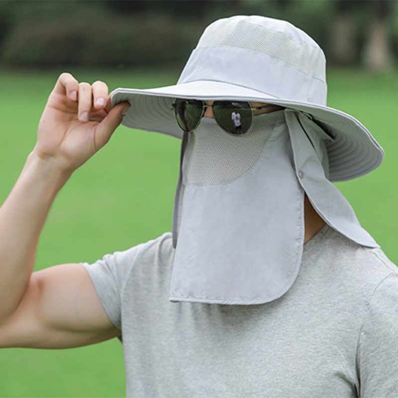 Sun Hat UV Protection Cap Wide Brim Nylon Breathable Quick