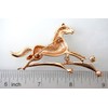 Navachi 18k Gold Plated Crystal Galloping Steeds Horse Az7981b Brooch
