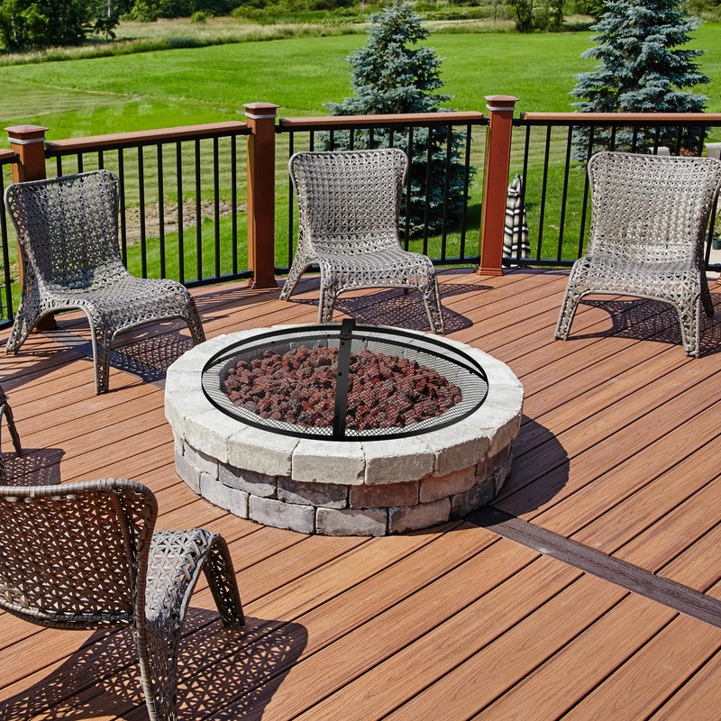 Fire Pit Spark Screen,36inch Heavy Duty Foldable Fire Pit Cover,Outdoor