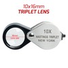 10x Magnifying Glass Jewellery Magnifying Glass 16 mm, Triplet Optical