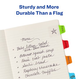 Avery Mini Ultra Tabs, 1" x 1.5", 2-Side Writable, Assorted Primary Colors, 80 Repositionable Tabs (74763)