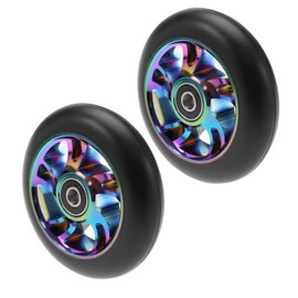 2Pcs 100mm Scooter Wheels Replacement Compatible with Rexco Compatible with Vocul Etc. Pro Stunt Scooters Replacement Wheels