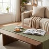 yuboo Olive Green Table Runner 72 Inches Long, Summer Checked