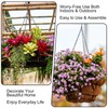 EASYKEENECOM 6 Pack Hanging Basket Chains 3 Point 15 Inch