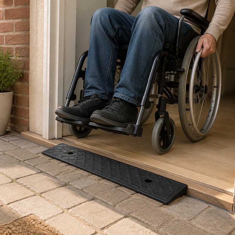 Kerb Ramp for Cars, Bikes & Wheelchairs – Non-Slip Plastic