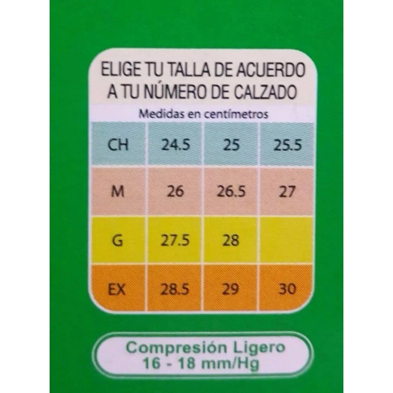 Calcetín Control Varices Compresión Moderada Nylon 3 Pares