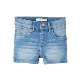 NAME IT Girls Nmfsalli Dnmthris Tb Shorts, Medium blue (medium blue denim)