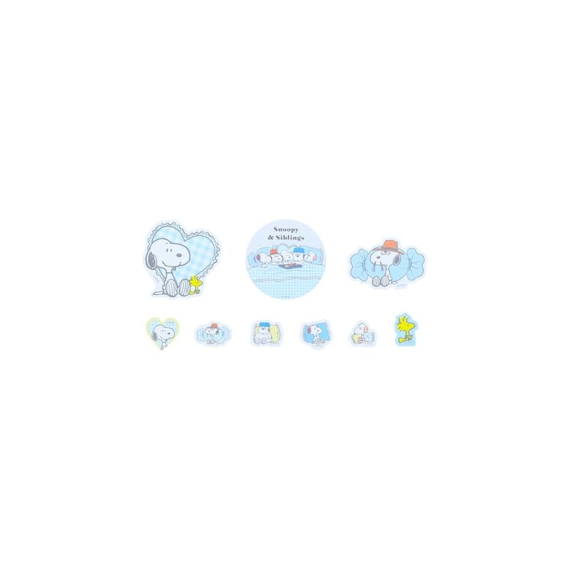 Sunstar Stationery Snoopy Seal Piece Relax Siblings Light Blue S8593744