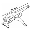 VIGOR V1804 Universal Grip Pliers, Small, Multi-Colour