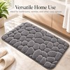 3D Cobblestone Embossed Bathroom Mat Quick Dry Absorbent Floor Rug