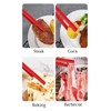Luvilly 3Pcs Silicone Trivet Tongs Silicone Toast Tongs Silicone Tongs