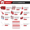 BOZZYS Portable Lockout Tagout Kit - 27 Pack OSHA Compliant