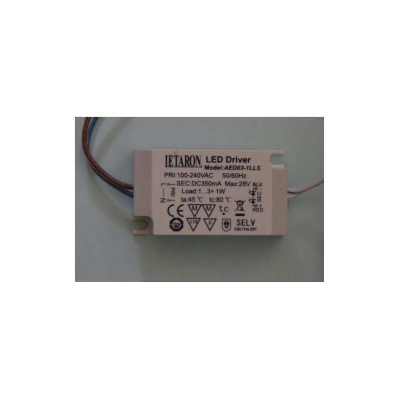 3w LED Cabinet light with 350mA driver