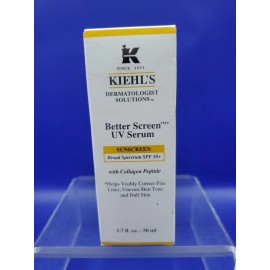Kiehl's Better Screen UV Serum Sunscreen SPF 50+ 1.7 oz Collagen Peptide 05/26