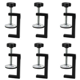 TIOMIOSEA C-Clamps 6 Pieces C-Clamp Set, Table Clamp Adjustable Clamping Limit 10-57 mm, Screw Clamps Small for Metal, Woodworking, Construction Supports