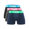 TRADIE Mens Cotton/Elastane Fitted Trunk 3-Pack (AU, Alpha, Small, Regular,
