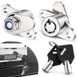 Amazicha 2 Keys Saddlebag Lock Set Hard Saddle Bag Hardware Compatible for Harley Davidson Touring Street Glide Electra Glide Road Glide Road King 1993-2013