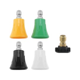 VGOL 5pcs Pressure Washer Nozzle 1/4Inch Quick Connect Nozzle Pressure Washing Tips for Driveways Sidewalks Decks Surfaces Cleaning High Pressure Washer Parts