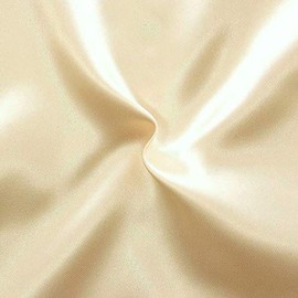 STOFFKONTOR Satin Fashion Fabric Decorative Fabric - Shiny Fabric - Sold by the Metre Champagne