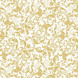 20 Napkins Elegant Tendril Gold Wedding Pattern Festival Celebration 33 x 33 cm