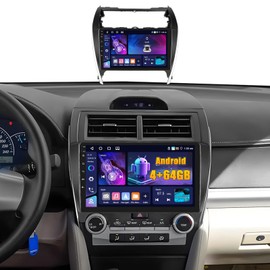 【4+64GB】 Fuluku for Toyota Camry 2012 2013 2014 Android Car Stereo with Wireless Carplay Android Auto, 10'' Touch Screen Car Radio GPS WiFi, Bluetooth SWC Mic Backup Camera Mirror Link