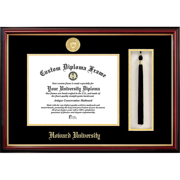 Campus Images Howard University 11 x 8.5 Inches Tassel Box and Diploma Frame