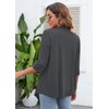Heymoments Women's Cardigan Lightweight Draped Open Front 3/4 Sleeve Casual