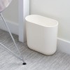 iDesign Recycled Plastic Slim Oval Waste Basket, The Cade Collection