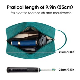 Travel Toiletry Wash Bag for Women Traveling Dopp Kit Makeup Bag Organizer for Toiletries Accessories Cosmetics (Teal)