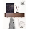 GEMAPOCO Key Holder Wall Mount with Shelf | Brown |