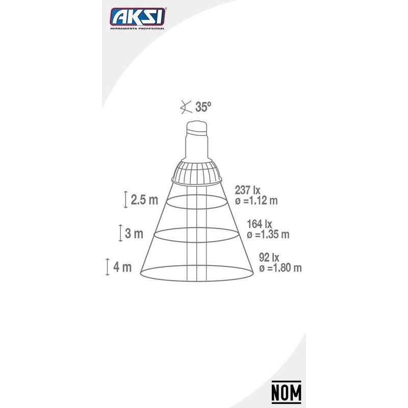Pack de 6 Focos LED Aksi 6W PAR 20 IP65